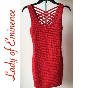 PERFECT LITTLE RED BODYCON DRESS